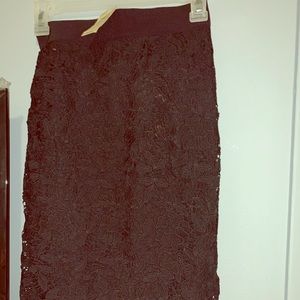 Black Lace Midi pencil skirt